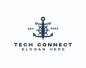 Marine Anchor Wheel  Logo