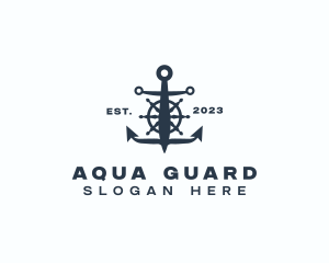 Marine Anchor Wheel  logo design