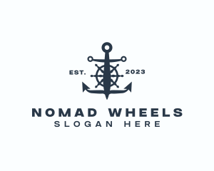 Marine Anchor Wheel  logo design