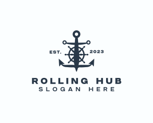 Marine Anchor Wheel  logo design