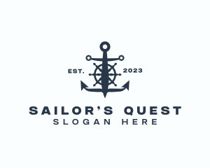 Marine Anchor Wheel  logo design