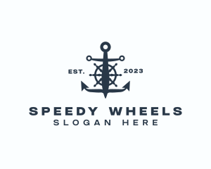 Marine Anchor Wheel  logo design