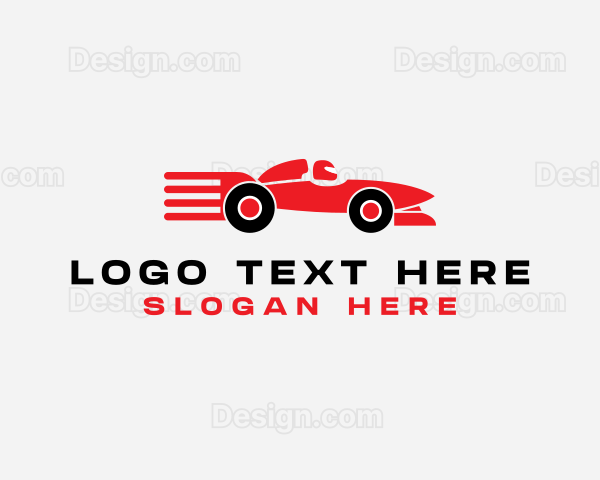 Fast Racing Car Fork Logo