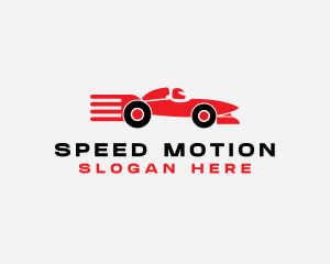 Fast Racing Car Fork logo design