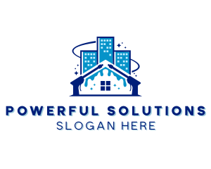 Home Building Washer Cleaning logo design