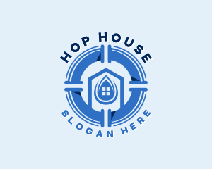 House Pipe Plumbing logo design