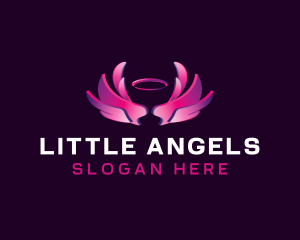 Cherub Angel Wings  logo design