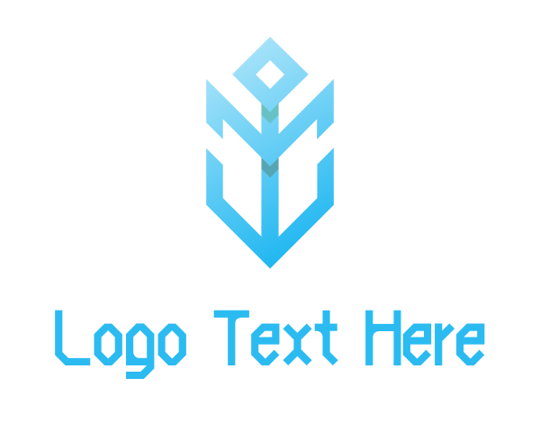 Blue Arrow logo example 4