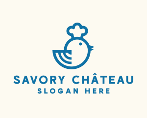 Blue Chicken Chef Restaurant logo design