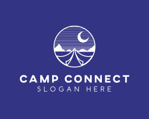 Minimalist Night Camp logo design