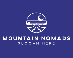 Minimalist Night Camp logo design