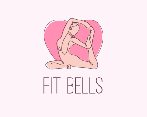 Yoga Fitness Pose logo design