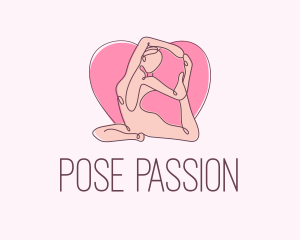 Yoga Fitness Pose logo design