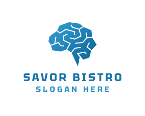 Blue Mental Brain Logo