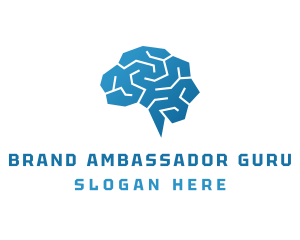 Blue Mental Brain logo design