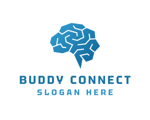 Blue Mental Brain logo design