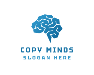 Blue Mental Brain logo design