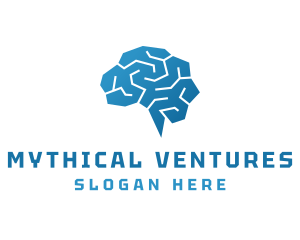 Blue Mental Brain logo design