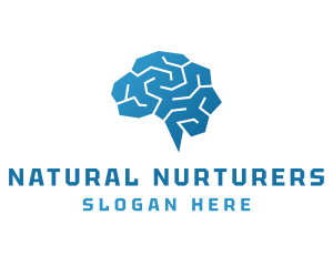 Blue Mental Brain logo design