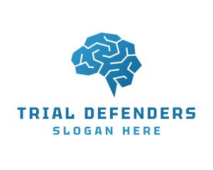 Blue Mental Brain logo design