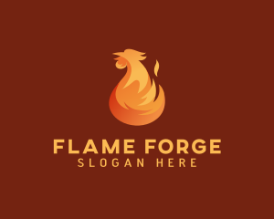 Fire Grill Chicken logo design