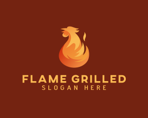 Fire Grill Chicken logo design