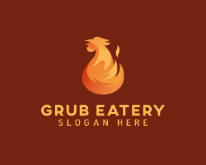 Fire Grill Chicken logo design