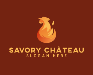 Fire Grill Chicken logo design