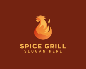 Fire Grill Chicken logo design