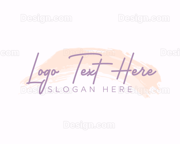 Brush Stroke Handwritten Wordmark Logo