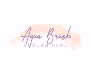 Brush Stroke Handwritten Wordmark logo design