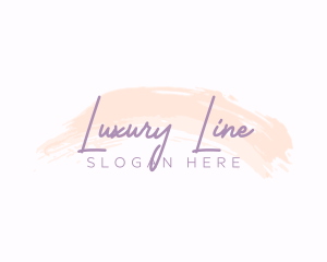 Brush Stroke Handwritten Wordmark logo design