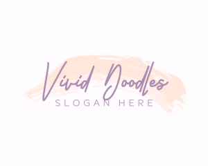 Brush Stroke Handwritten Wordmark logo design