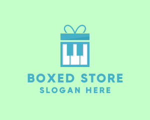 Piano Gift Box logo design