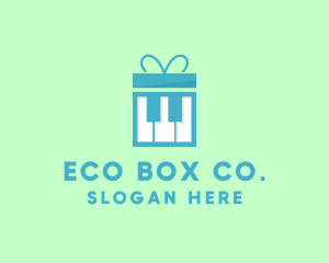 Piano Gift Box logo design