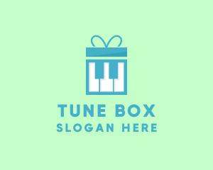 Piano Gift Box logo design