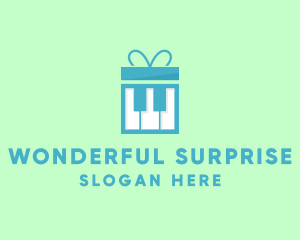 Piano Gift Box logo design