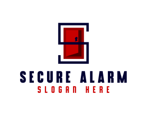 Security Door Letter S logo design