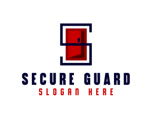 Security Door Letter S logo design