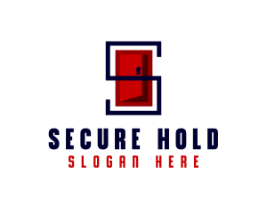 Security Door Letter S logo design