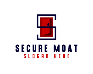 Security Door Letter S logo design