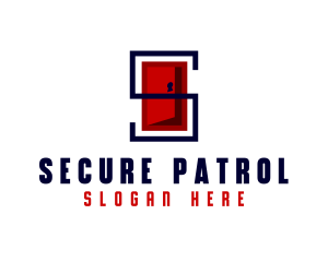 Security Door Letter S logo design