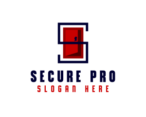 Security Door Letter S logo design