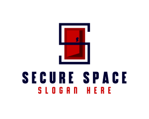 Security Door Letter S logo design