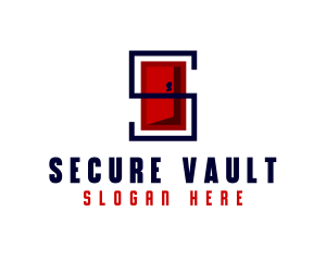 Security Door Letter S logo design