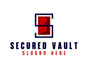 Security Door Letter S logo design