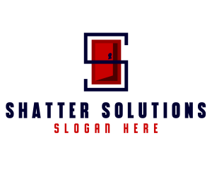 Security Door Letter S logo design