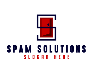 Security Door Letter S logo design