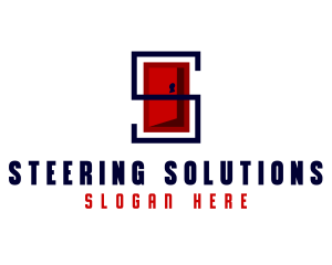 Security Door Letter S logo design