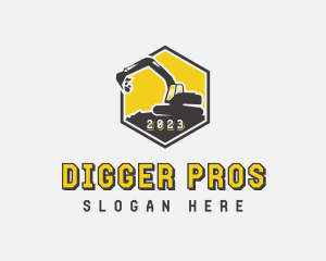 Excavator Machinery Construction  logo design